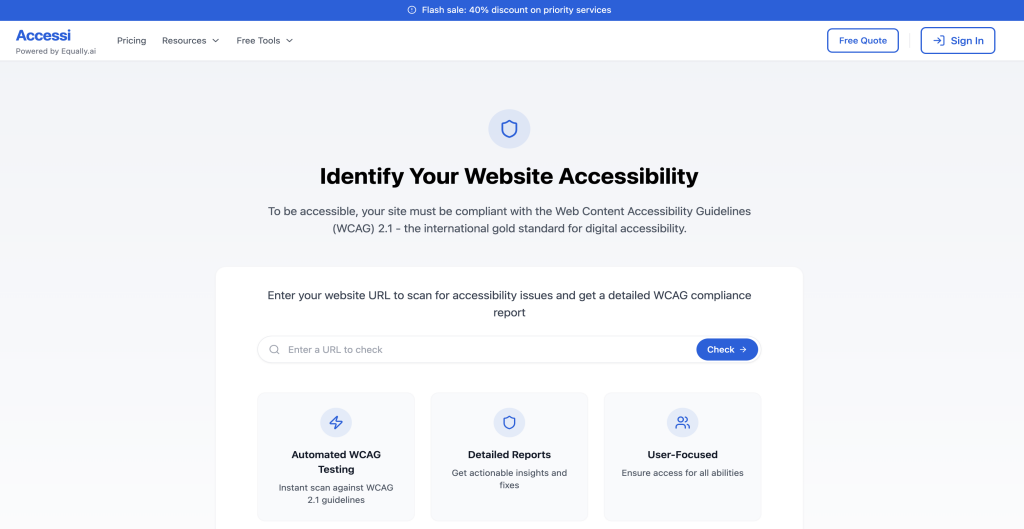 Accessi.org is a Free Accessibility Checker
