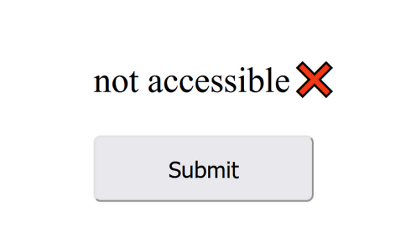 Not accessible button