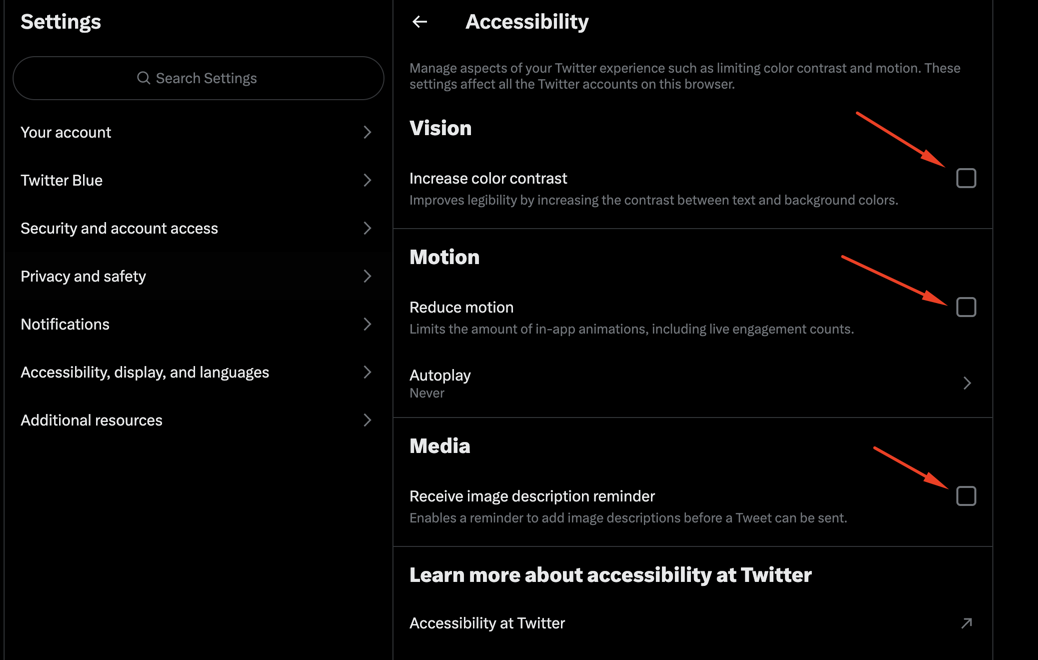 Manage aspects of your Twitter experience